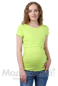 мм103/1-Футболка для беременных и кормящих, Салатовый