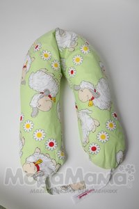мм-324-Подушка для беременных хол(Зеленые барашки), Зелёные барашки