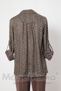 мм023-Рубашка, Коричн/принт