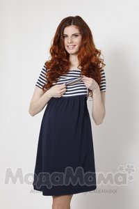 мм5045кор-Платье, Т.синий/полоска