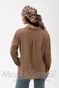 кк210-Рубашка ОВЕРСАЙЗ, Кофе