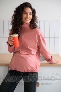 мм608-506209-Джемпер для беременных и кормящих, Чайная роза