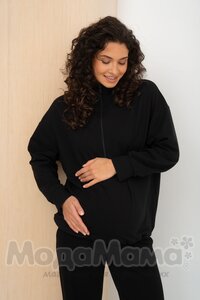 мм608-506209-Джемпер для беременных и кормящих, Черный