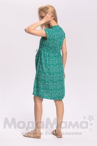мм535-101654-Платье для беременных и кормящих, Зелен/пятнышки