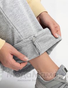 мм824-202109-Брюки (двухнитка), Св.серый/меланж