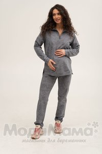мм913-856109-Костюм для беременных (двухнитка), Серый/варенка