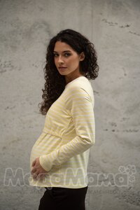 мм112-631102-Лонгслив для беременных и кормящих, Сливочное масло