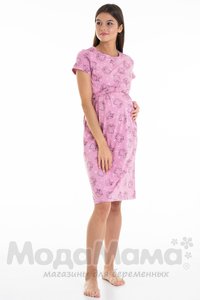 мм505-454101-Платье домашнее, Роз/принт