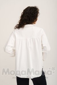 кк154-Рубашка ОВЕРСАЙЗ (джинс), Экрю