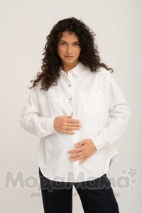 кк154-Рубашка ОВЕРСАЙЗ (джинс), Экрю