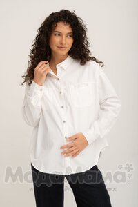 кк154-Рубашка ОВЕРСАЙЗ (джинс), Экрю