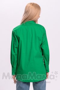 рк067-Рубашка для беременных ОВЕРСАЙЗ, Зеленый