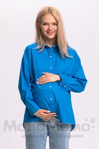 Рубашка для беременных ОВЕРСАЙЗ, Индиго
