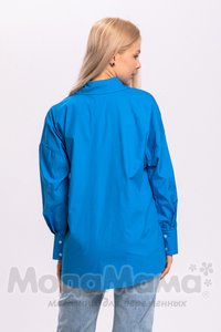 рк067-Рубашка для беременных ОВЕРСАЙЗ, Индиго