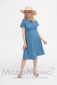 мм529-101259-Платье для беременных и кормящих, Голубой