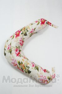 мм001-45-Подушка для беременных  (Розовые цветы), Розовые цветы