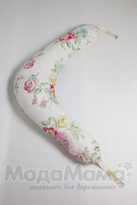 мм001-45-Подушка для беременных  (Розовые цветы), Розовые цветы