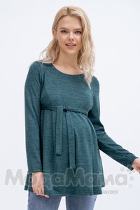 мм334-611112-Блузка для беременных и кормящих, Изумруд/меланж