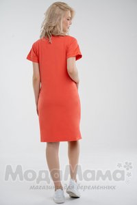 мм107-100402-Платье для беременных и кормящих, Коралл