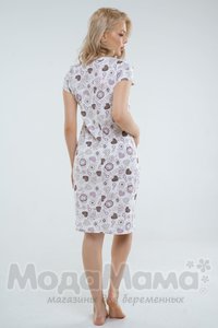 мм505-454101-Платье домашнее, Молоч/сердечки