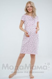 мм505-454101-Платье домашнее, Роз/тюльпаны