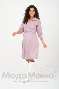 мм541-101878-Платье-рубашка для беременных, Орхидея
