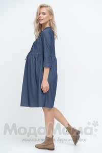 мм535-101353-Платье для беременных и кормящих, Т.синий