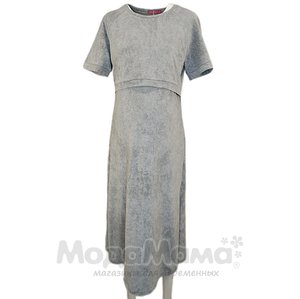 мм546-101201-Платье для беременных и кормящих, Серый/варенка