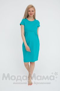 мм505-101202-Платье для беременных и кормящих, Бирюза