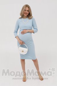 мм103-100108-Платье для беременных и кормящих, Голубой