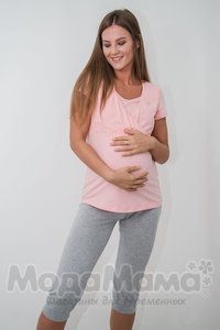 мм105-Футболка для беременных и кормящих, Персик