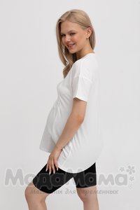 мм114-016202-Футболка для беременных и кормящих, Молочный
