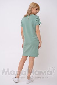 мм107-100402-Платье для беременных и кормящих, Малахитовый