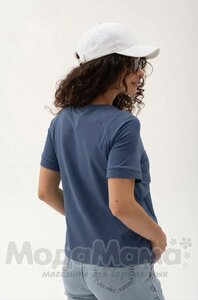 мм111-011202-Футболка для беременных и кормящих, Индиго