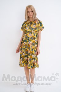 мм529-101251-Платье для беременных и кормящих, Желт/ананас
