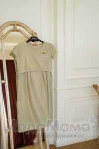 мм505-101202-Платье для беременных и кормящих, Фисташка