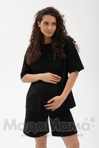 мм914/1-232109-Шорты (двухнитка), Черный