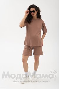 мм914/1-232109-Шорты (двухнитка), Кофе