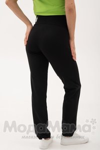 мм807-202109-Брюки спорт. (двухнитка), Черный