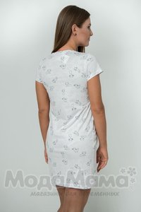 мм505-454101-Платье домашнее, Бел/принт