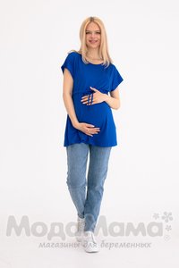мм333-611255-Туника для беременных, Васильковый