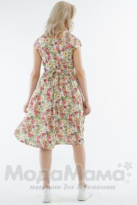 мм522-101551-Платье для беременных и кормящих, Цветы/принт