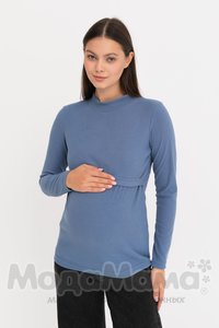 мм606-530116-Водолазка для беременных и кормящих, Синий