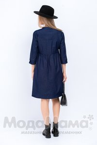 мм535-101354-Платье для беременных и кормящих, Т.синий