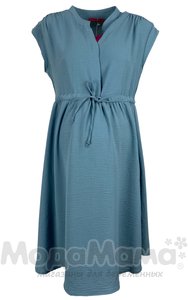 мм535-101672-Платье для беременных и кормящих, Мор.волна
