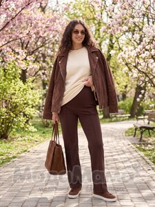 мм817-202109-Брюки (двухнитка), Шоколад