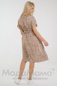мм529-101271-Платье, Беж/ цветы