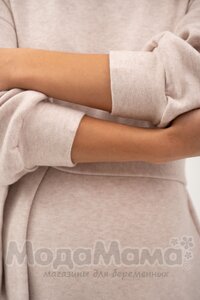 мм547-106113/1-Платье для беременных (3/4 рукав), Крем/меланж