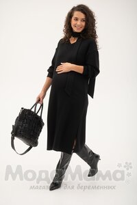 мм547-106113/1-Платье для беременных (3/4 рукав), Черный