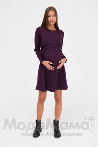 мм539-101123-Платье для беременных и кормящих, Баклажан